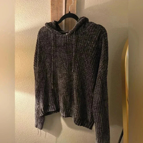 So chenille hoodie crop oversized XL - Picture 1 of 5